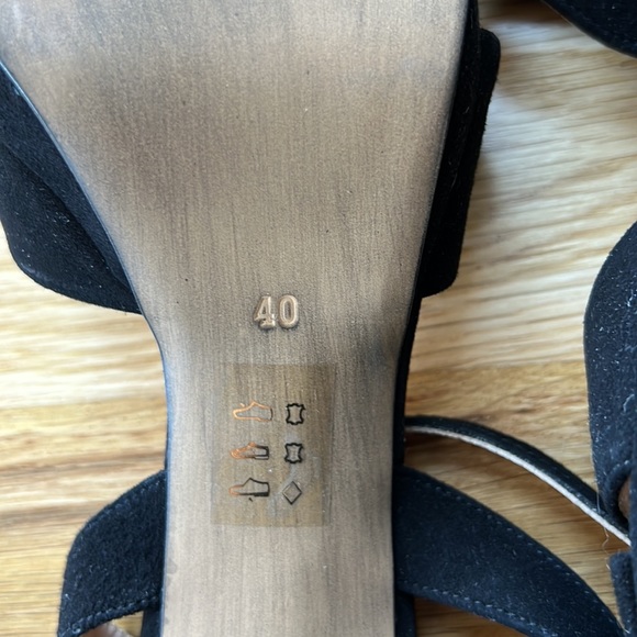 NWT SUPER COMFY Brawn’s women’s platform suede sandals. Black. Size 10. UK 40. - Picture 5 of 11